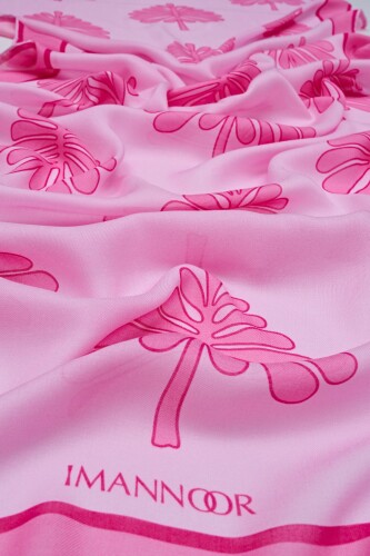 Leaves Shawl Pink - 2