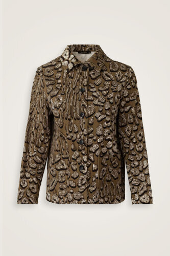 Leopard of the East Navy Green Cotton Jacket - 2