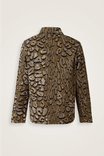 Leopard of the East Navy Green Cotton Jacket - 4