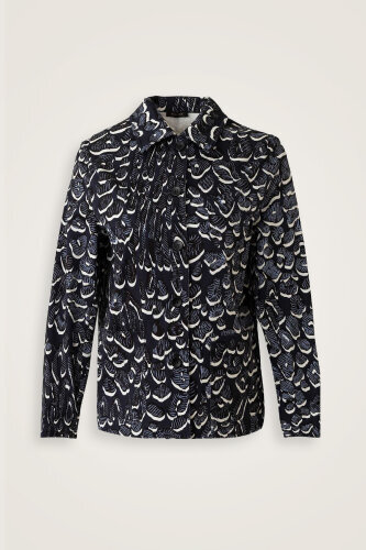 Leopard of the East Navy Blue Cotton Jacket - 2