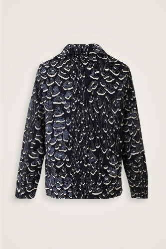 Leopard of the East Navy Blue Cotton Jacket - 4