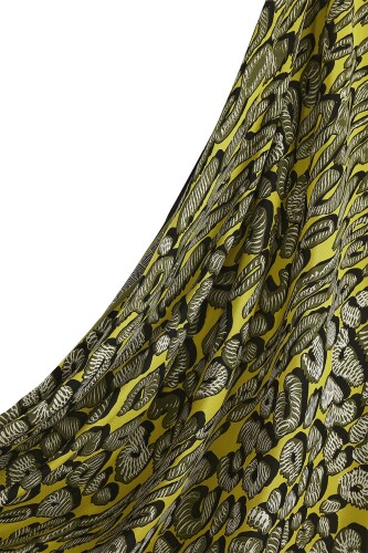 Leopard of the East Silk Shawl Yellow - 5