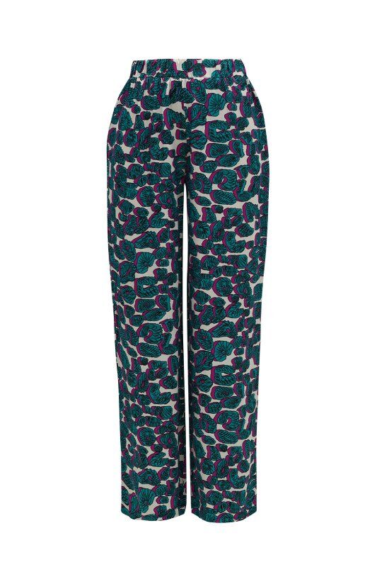 Leopard of the East Pant Turquoise - 1