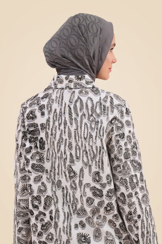 Leopard of the East Navy White Cotton Jacket - 3