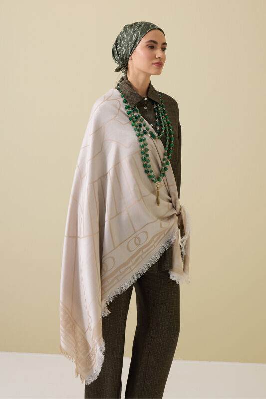 Leyla Bej Yün İpek Eşarp 140x140 - 4
