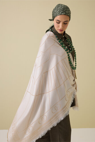 Leyla Bej Yün İpek Eşarp 140x140 - 3