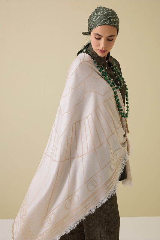 Leyla Bej Yün İpek Eşarp 140x140 - 3