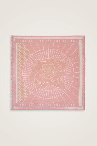 Leyla Simli Açık Pembe İpekEşarp 140x140 - 1