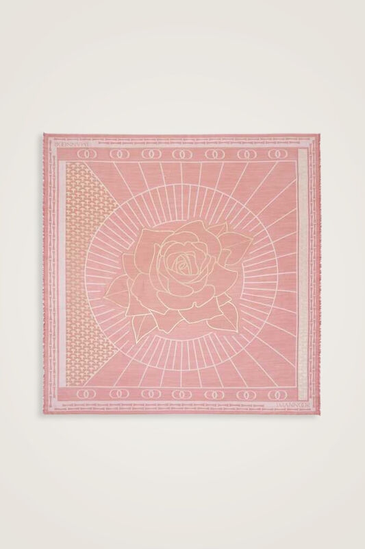 Leyla Simli Açık Pembe İpekEşarp 140x140 - 1