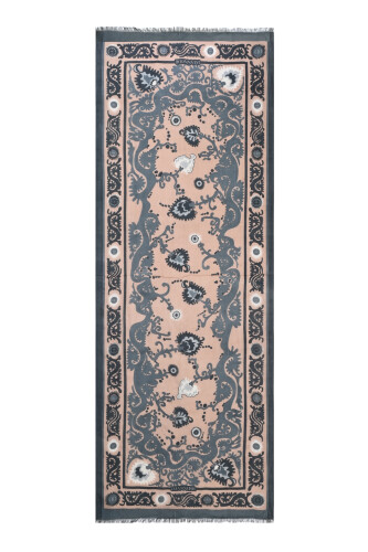 Life Beige Silk Voile Shawl - 2