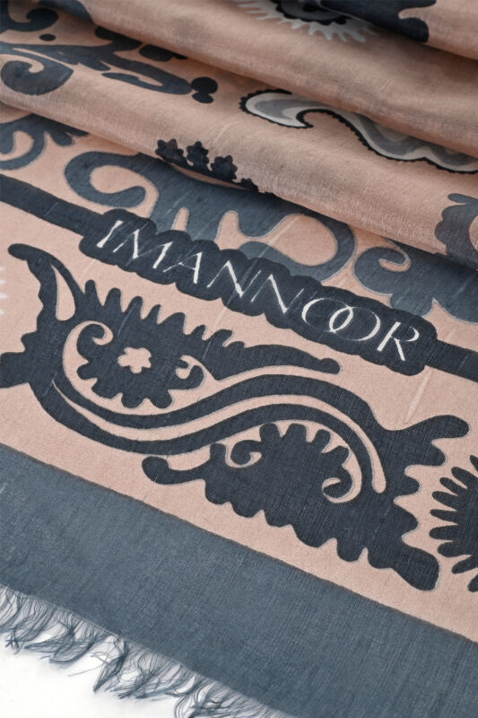 Life Beige Silk Voile Shawl - 4