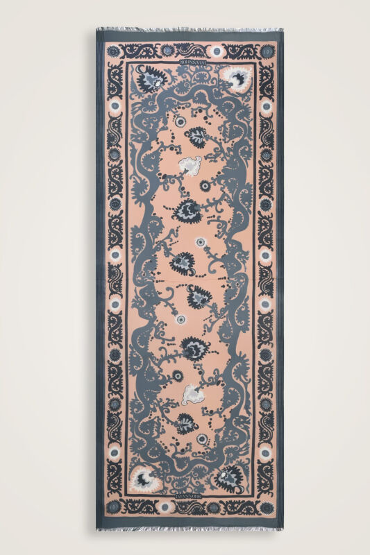 Life Beige Silk Voile Shawl - 2