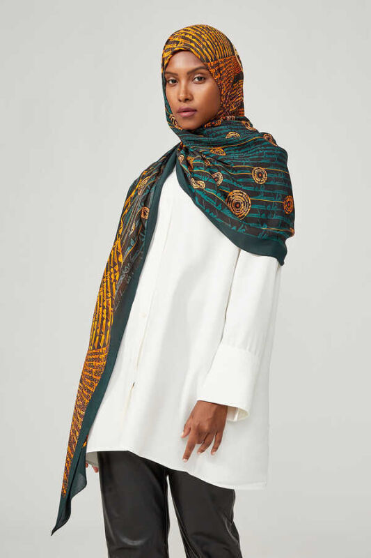 Life Silk Shawl C.Blue - 6