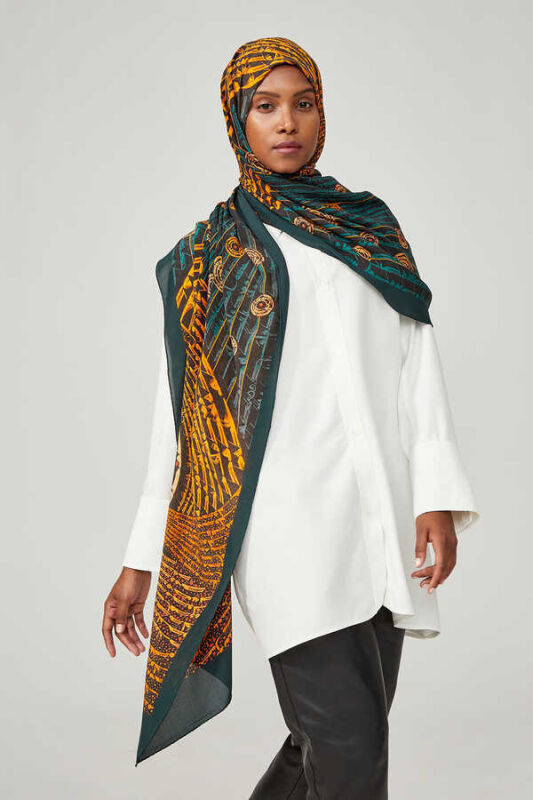 Life Silk Shawl C.Blue - 2