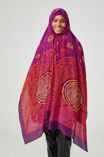 Life Silk Shawl Fuchsia - 4