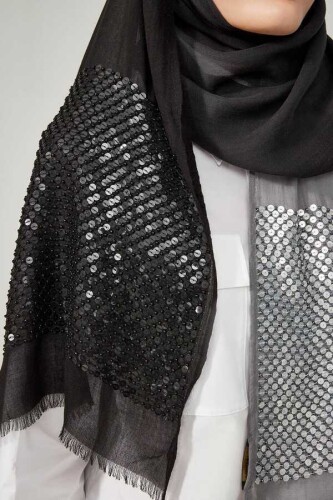 Light and Night Silk Shawl - 3