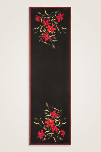 Lily Burgundy Twill Silk Shirt Shawl 