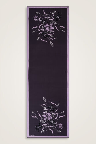 Lily Purple Silk Dress Shawl - 2