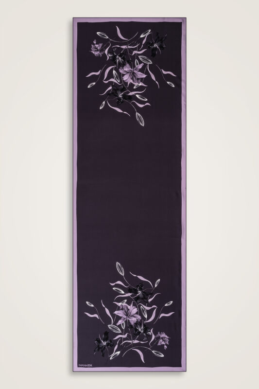 Lily Purple Silk Dress Shawl - 2