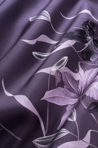 Lily Purple Silk Dress Shawl - 4