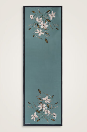 Lily Turquoise Twill Silk Shirt Shawl - Imannoor (1)