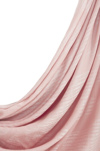 Logo-4 Wool Silk Scarf Pink - 2