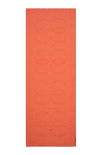 Logo 8 Cotton Silk Shawl Orange 