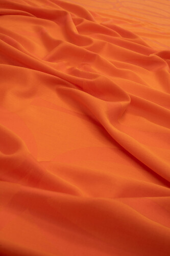 Logo 8 Cotton Silk Shawl Brick Color - 2