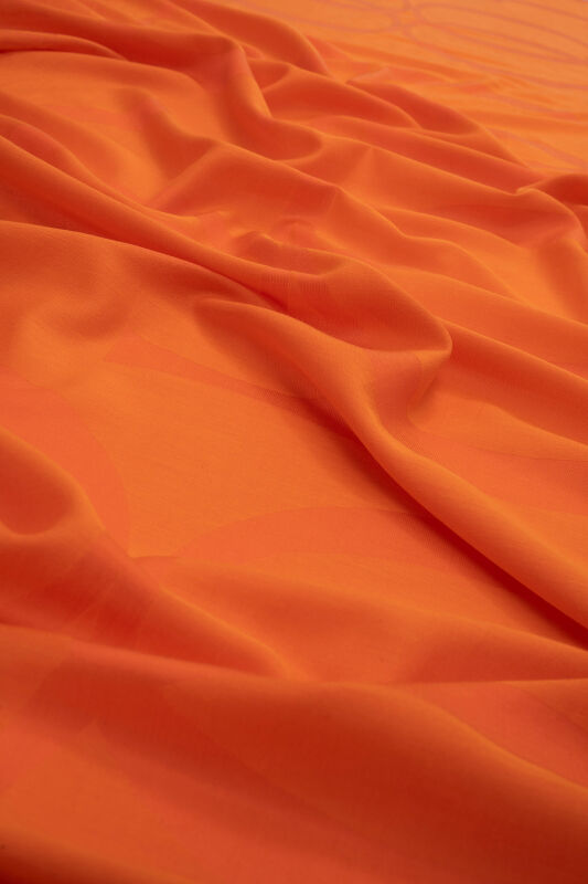 Logo 8 Cotton Silk Shawl Brick Color - 2
