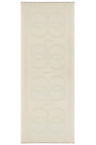 Logo 8 Cotton Silk Shawl Creme - 2
