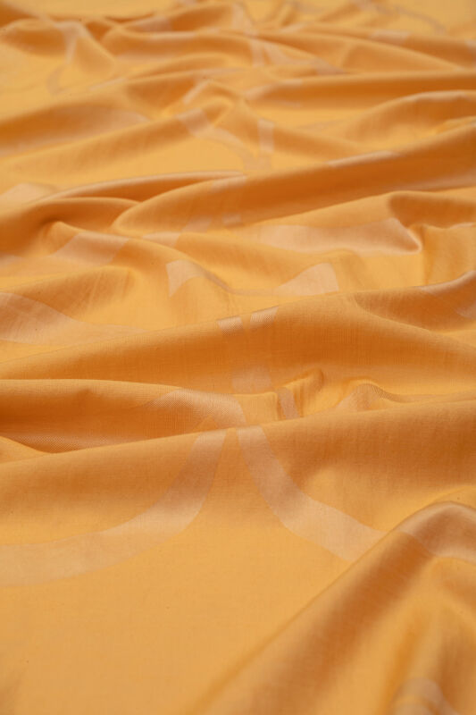Logo 8 Cotton Silk Shawl Yellow - 2