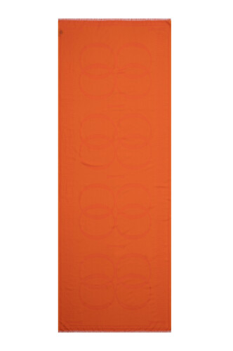 Logo 8 Kiremit Pamuk İpek Şal 80x210 - 1