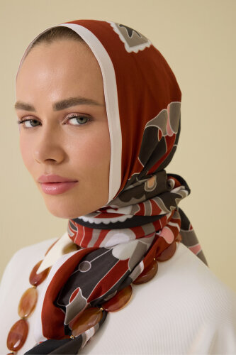 Lotus Cinnamon Floss Viscose Shawl - 3