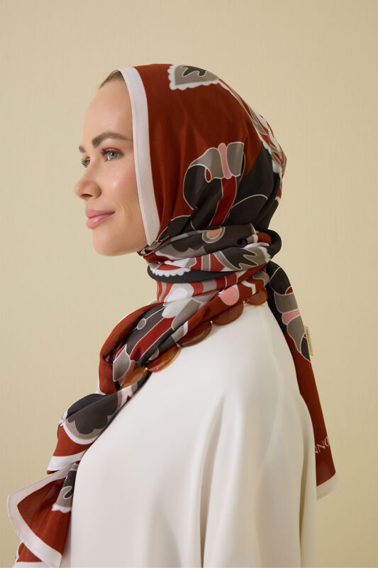 Lotus Cinnamon Floss Viscose Shawl - 1