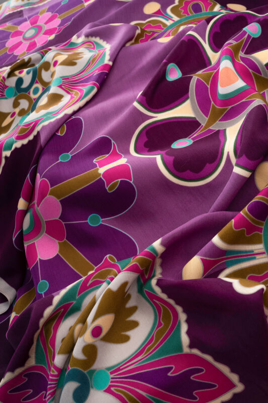 Lotus Damson Viscose Shawl - 4