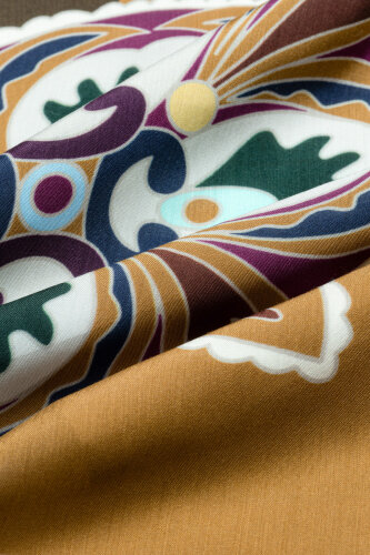 Lotus Khaki Floss Viscose Shawl - 4