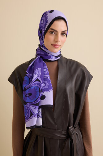 Lotus Purple Floss Viscose Shawl 