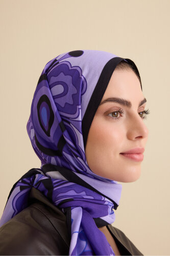 Lotus Purple Floss Viscose Shawl - 5