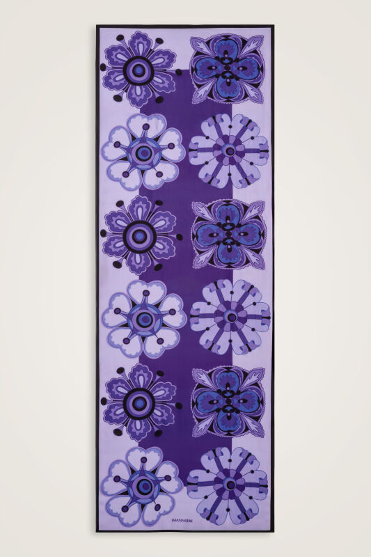 Lotus Purple Floss Viscose Shawl - 2