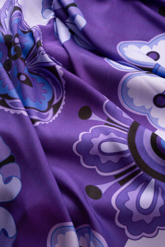 Lotus Purple Floss Viscose Shawl - 4