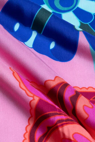 Lotus Turquoise Floss Viscose Shawl - 4