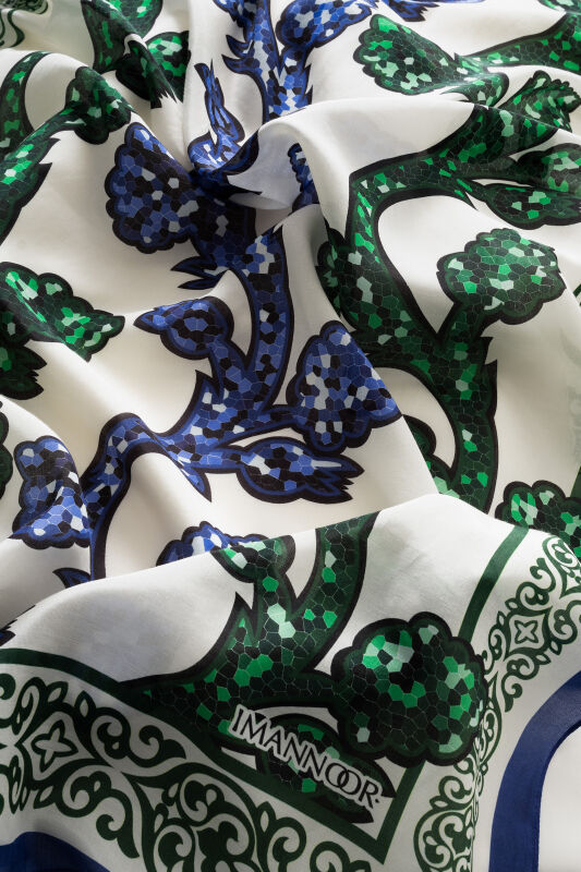 Love Ivy Green Cotton Silk Shawl - 4