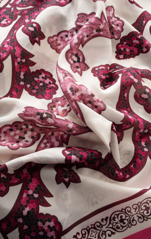 Love Ivy Pink Cotton Silk Shawl - 4