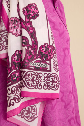 Love Ivy Pink Cotton Silk Shawl - Imannoor (3)