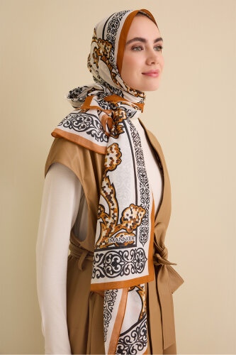 Love Ivy Yellow Cotton Silk Shawl - 5