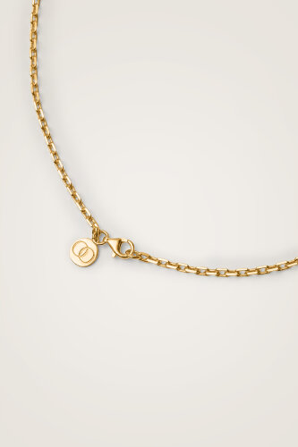 Lover's Footprint Large Gold Plated Silver Necklace - Imannoor (2)