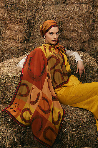 Luna Bej-Taba Krep İpek Şal 70x210 - Imannoor (3)