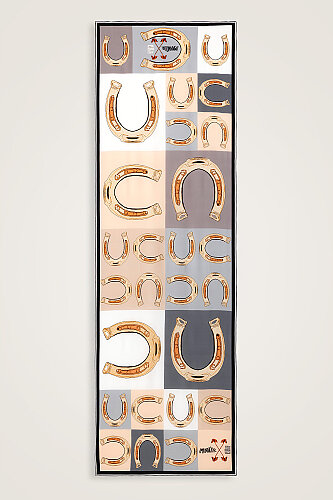 Luna Grey-Beige Crepe Silk Scarf 