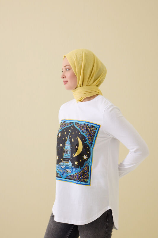 Maiden's Tower White Long Sleeve T-Shirt - 5