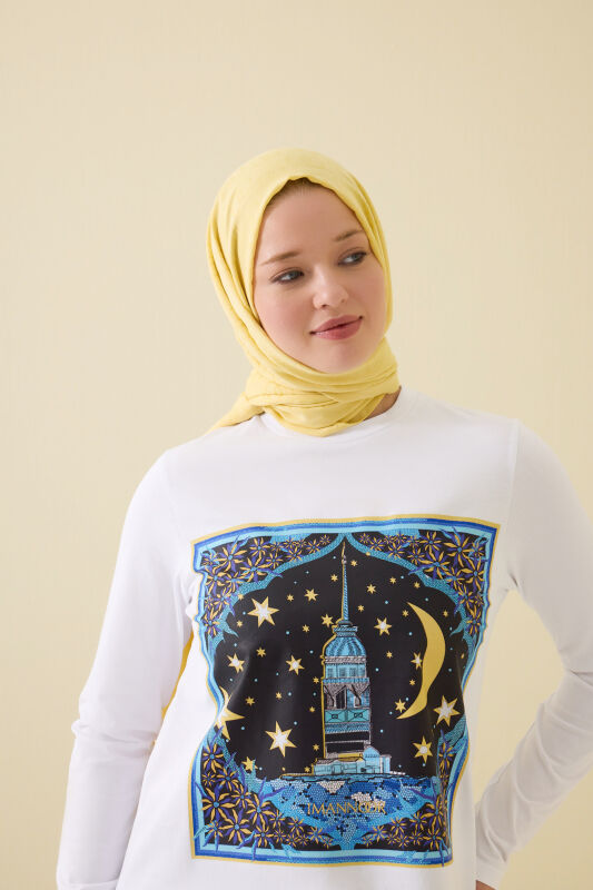 Maiden's Tower White Long Sleeve T-Shirt - 1